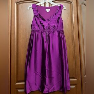 Ann Taylor purple ruffle dress